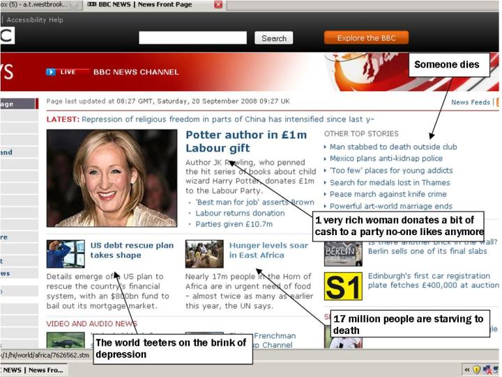 BBC News Online, Saturday 20th September 2008